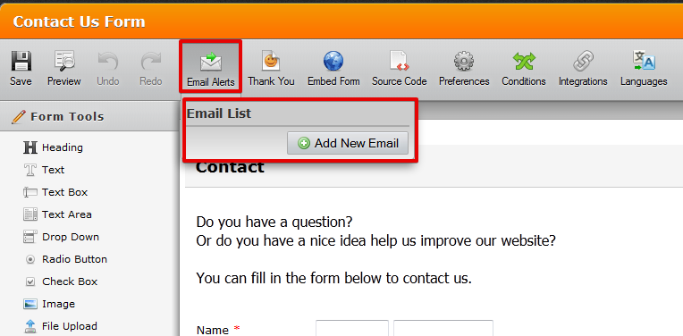 I am not receiving email notification when form is submitted Screenshot 20