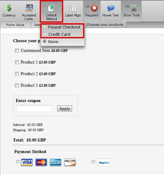How to validate if payment method of PayPal Payment Pro is not selected Screenshot 20