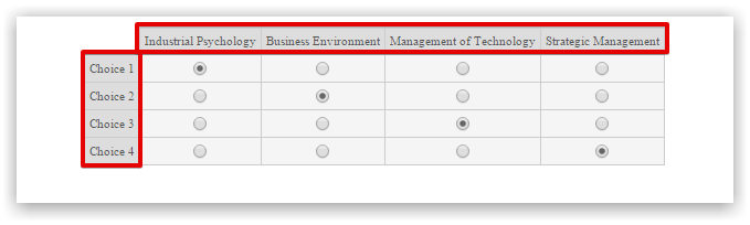 To select single option from matrix field of survey form Image 1 Screenshot 20