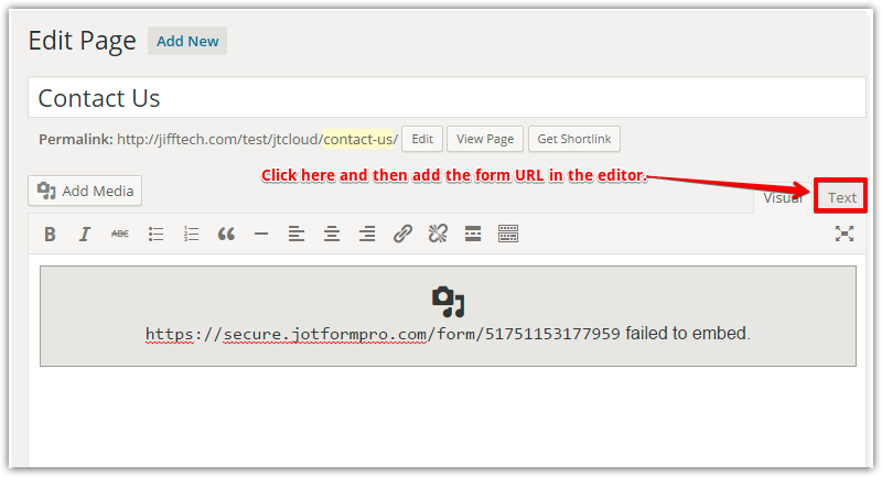 Embedding JotForm in Wordpress Screenshot 41