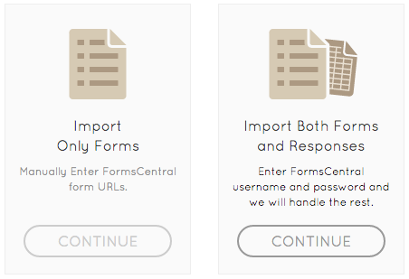 Will I be able to import my forms from Formscentral since they are retiring the site? Image 1 Screenshot 20