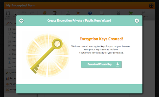 How do you use the key for encrypted forms? Image 1 Screenshot 40