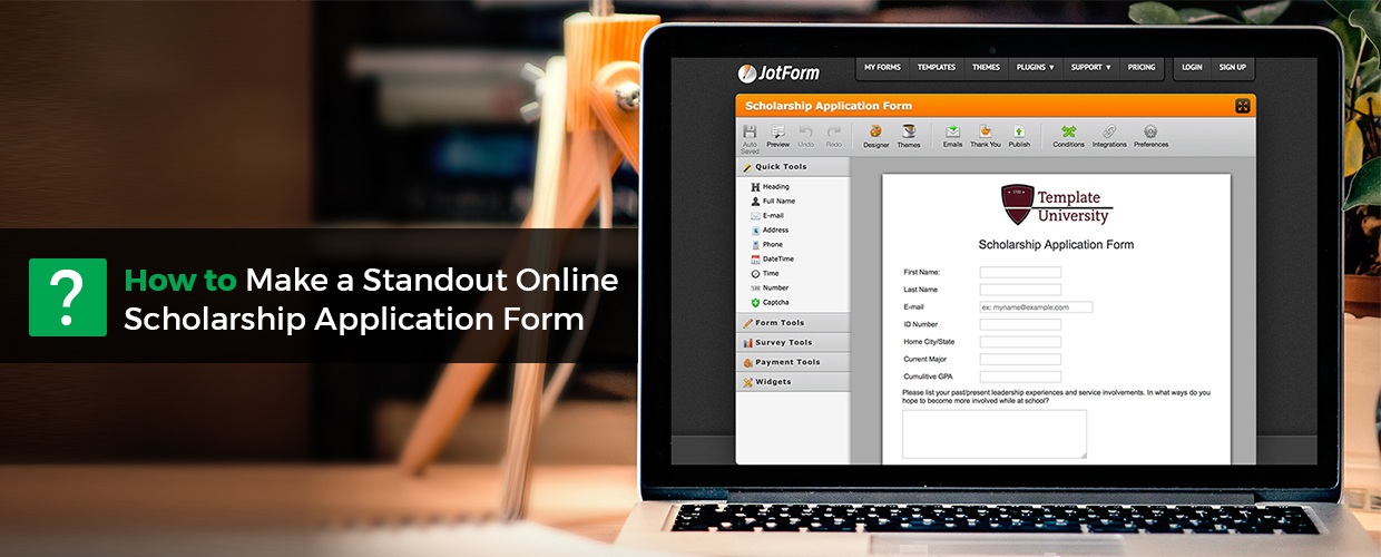 How to make a scholarship application form