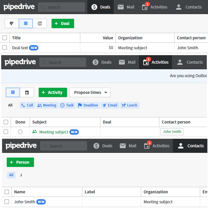 Pipedrive Integration: Linking multiple actions created at the same time Image 3 Screenshot 72
