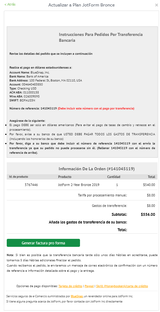 Realizar Pago Por Transferencia Bancaria