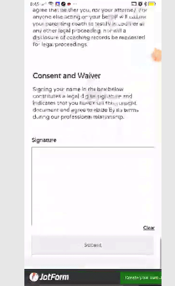 Signature box not functioning on mobile Image 1 Screenshot 20