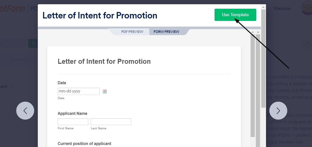 Jotform   Letter of Intent for Promotion Image 1 Screenshot 20
