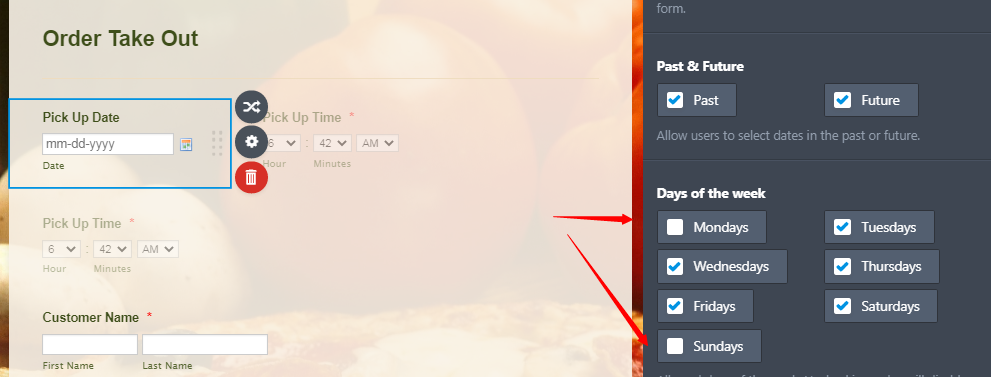 Enable form on specific hours and days of the week Screenshot 50