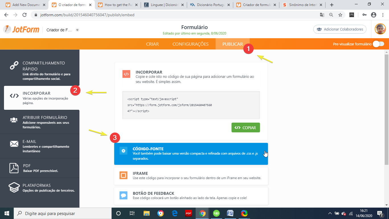 Como obter o Código Fonte completo do seu Formulário