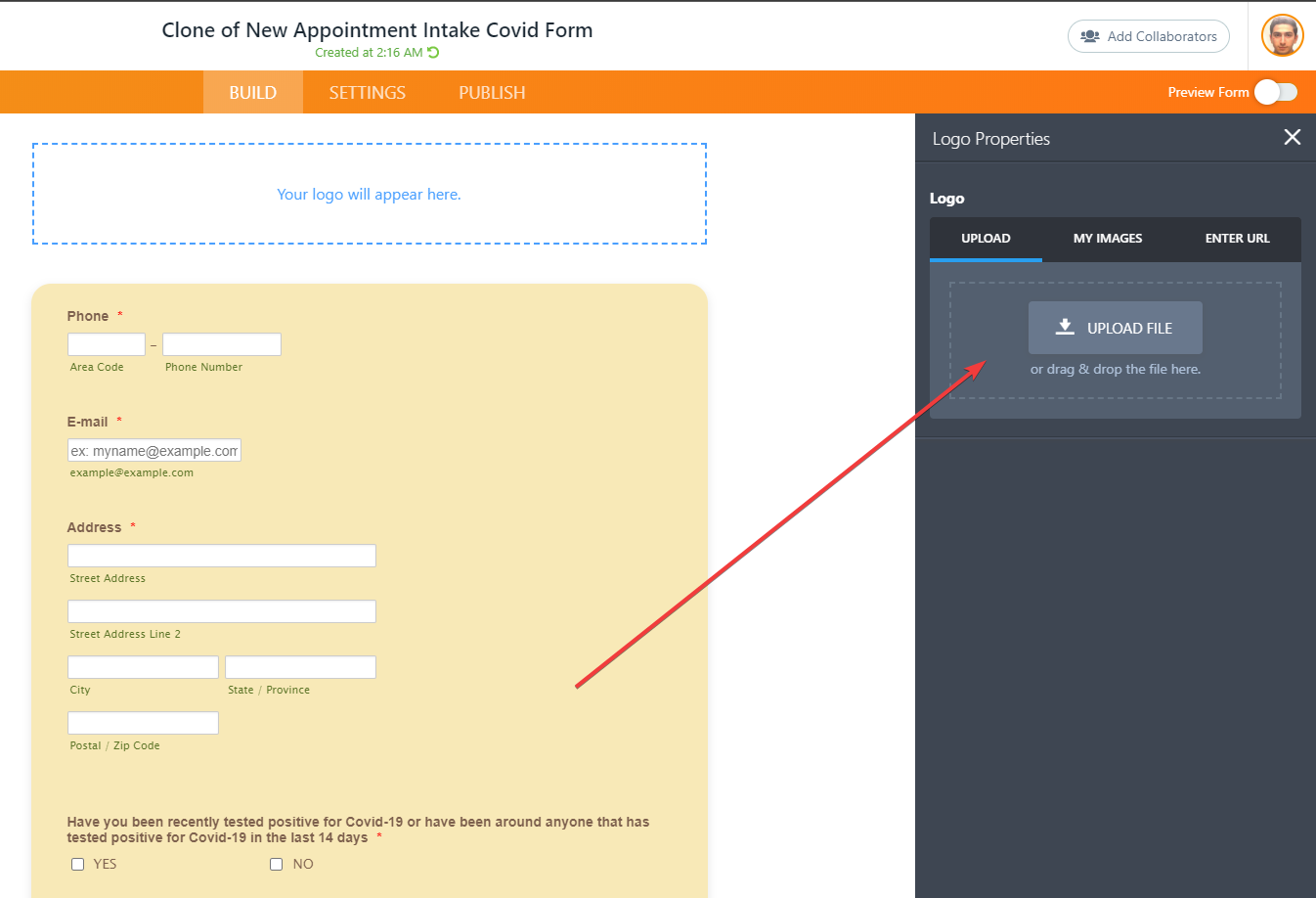 How to add logo to my form and save it as form template? Image 2 Screenshot 41