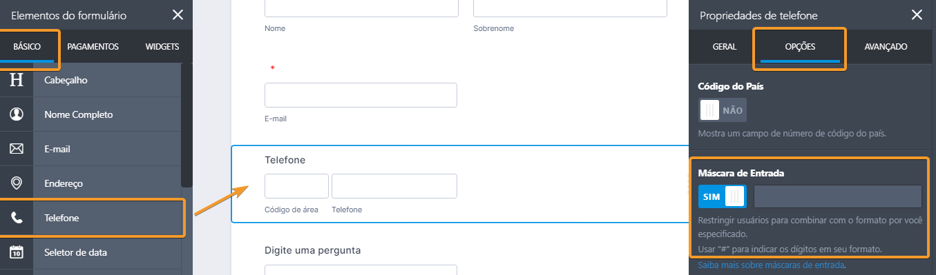 Primeiros passos com a Máscara de Entrada Image-10