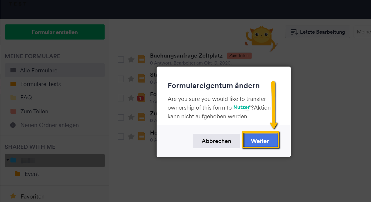 Wie Sie Formulare mit anderen Nutzern auf Enterprise-Servern teilen können Image-10