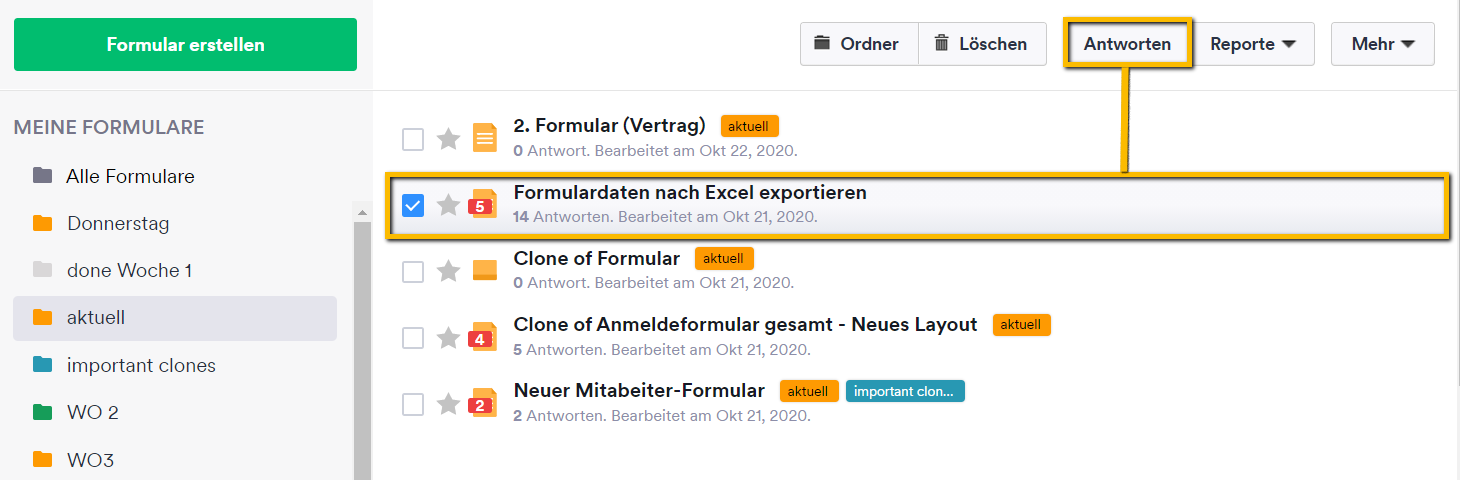 Wie Sie Antworten Ihrer Formulare bearbeiten Image-1
