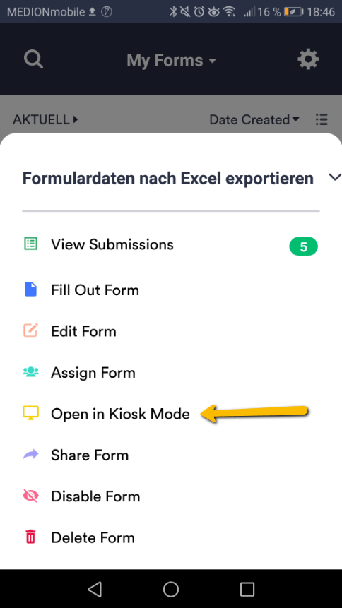 Wie Sie den Kioskmodus in Jotform Mobile Forms benutzen Image-2