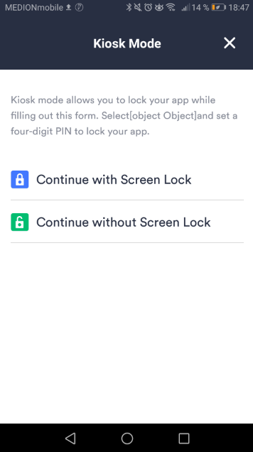 Wie Sie den Kioskmodus in Jotform Mobile Forms benutzen Image-3