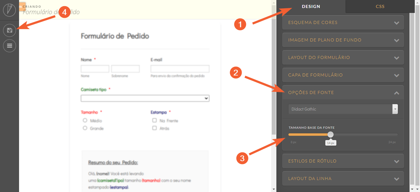 Como Alterar o Tamanho da Fonte do seu Formulário Image-4