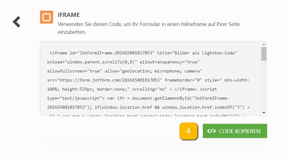 Wie Sie den iFrame-Code bekommen Image-3