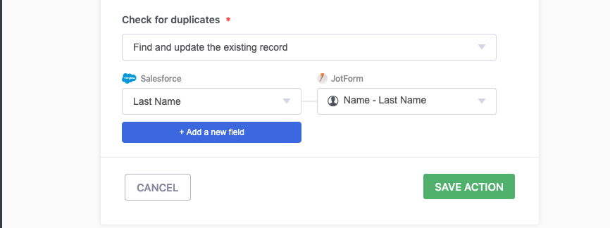 Check Duplicates Field - JotForm Salesforce Integration