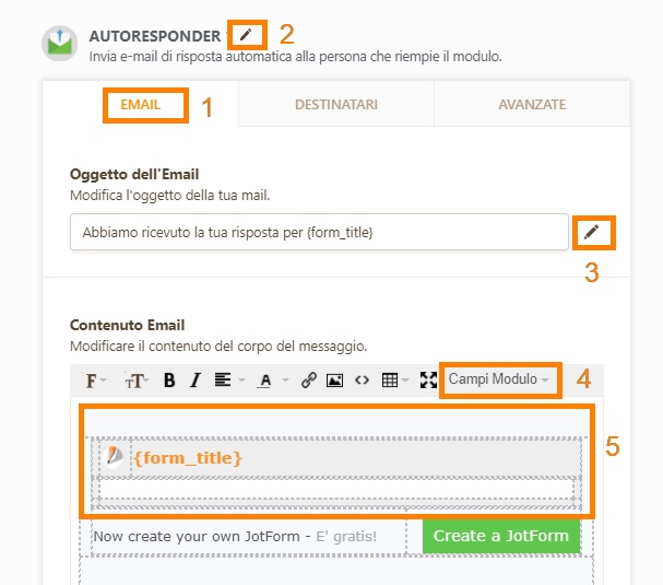 Configurazione di un'E-mail di Risposta Automatica