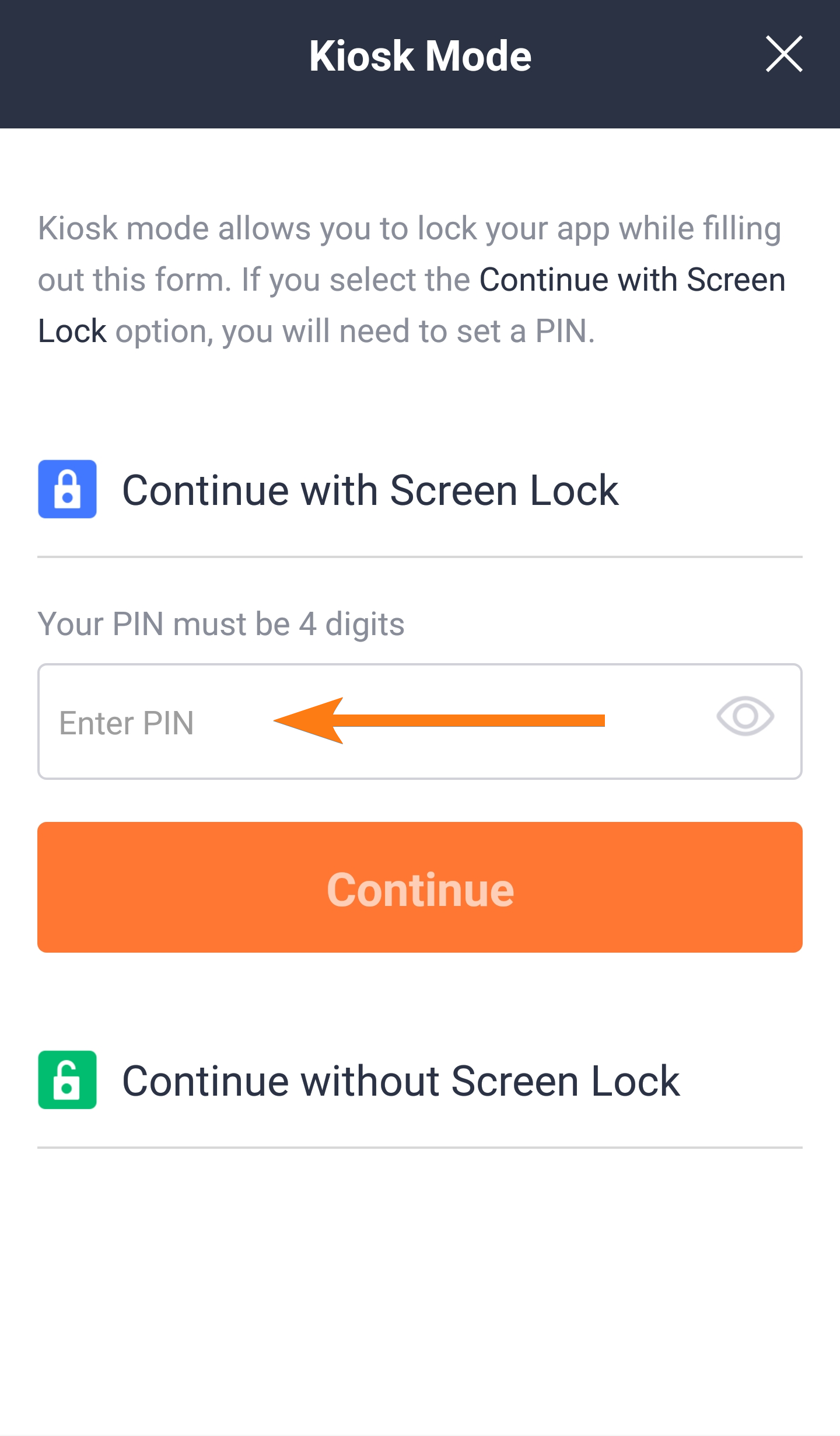 Come Utilizzare la Modalità Kiosk su Jotform Mobile Forms Image-4