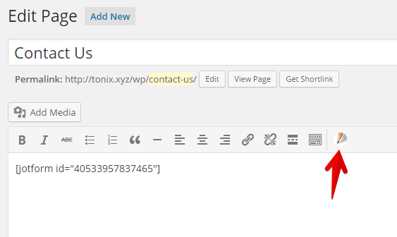 Incorpora Jotform in Wordpress utilizzando il plug-in Embed Form Image-3