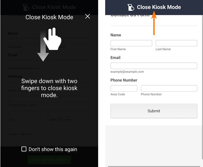 როგორ გამოვიყენო კიოსკის რეჟიმი Jotform-ის მობილურ ფორმებში Image-5