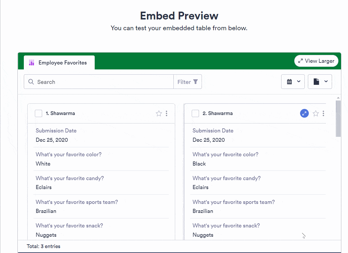 Embed Preview