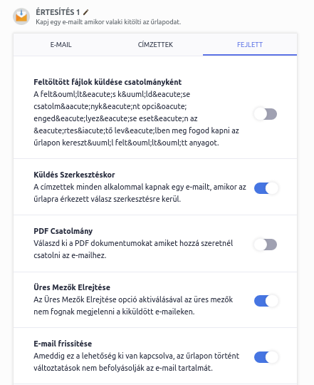 Az Értesítő és Automatikus Válasz E-mailek Beállításainak Magyarázata Image-6