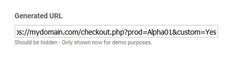 Click to enlarge Generated URL