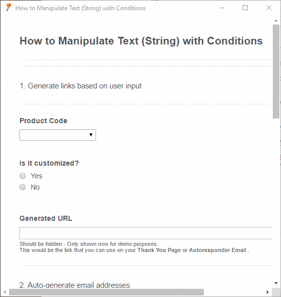 Click to enlarge Comma Separated Values