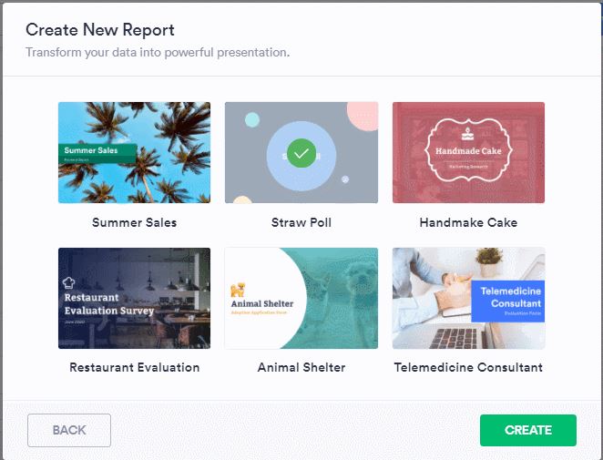 Create Report Sample Report Template