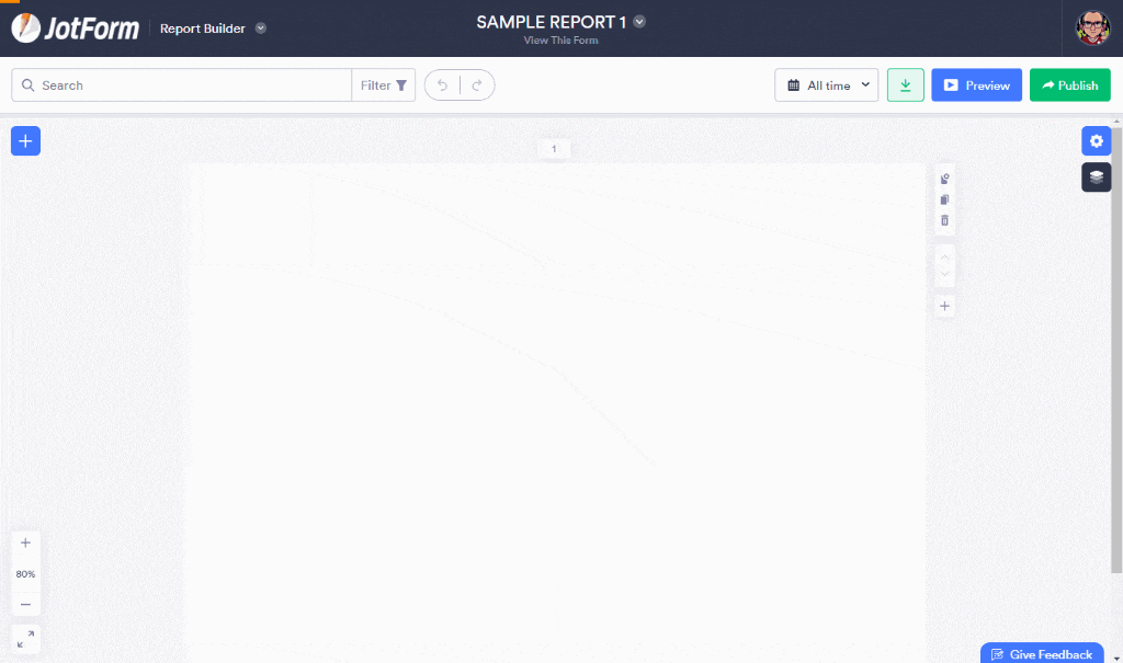 Create Report Add Elements