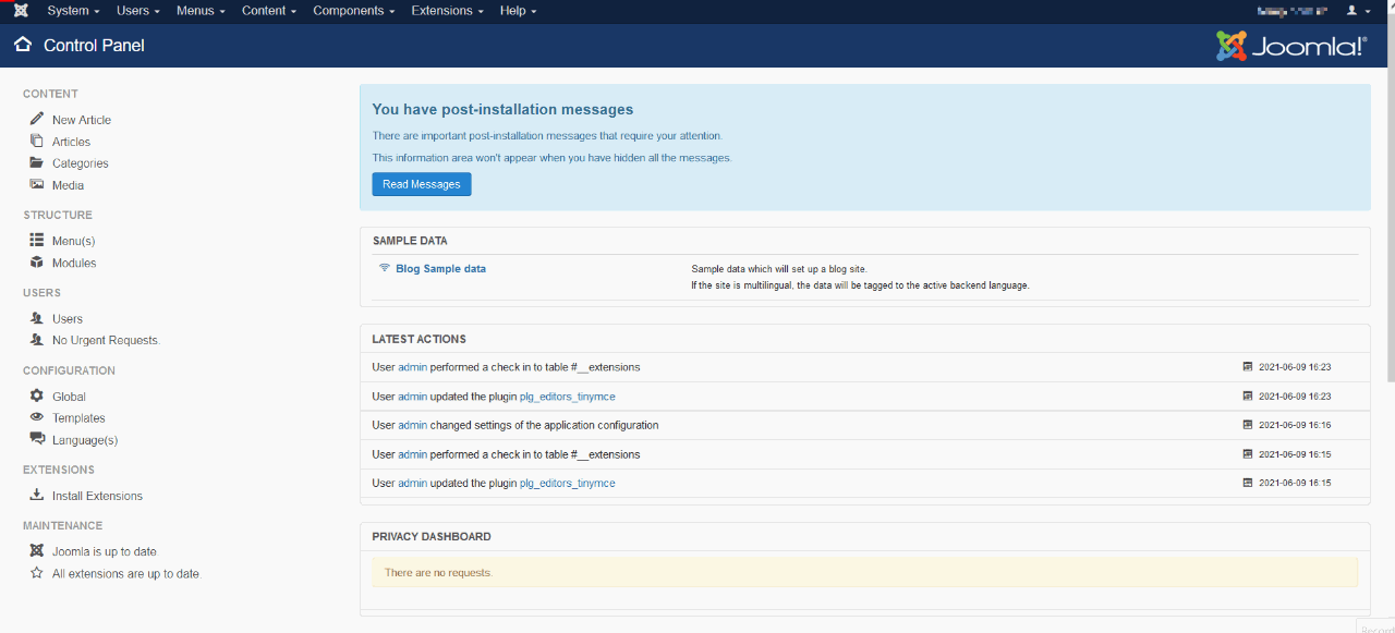 Joomla Editor Tinymce