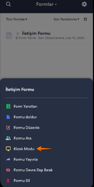 Jotform Mobil Formlarda Kiosk Modu Nasıl Kullanılır? Image-2