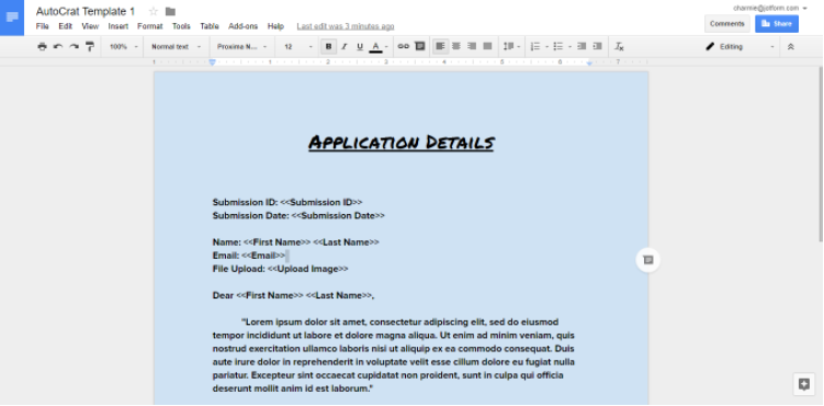 Как да създадете персонализиран PDF или Google Doc за вашите подадени формуляри Image-6