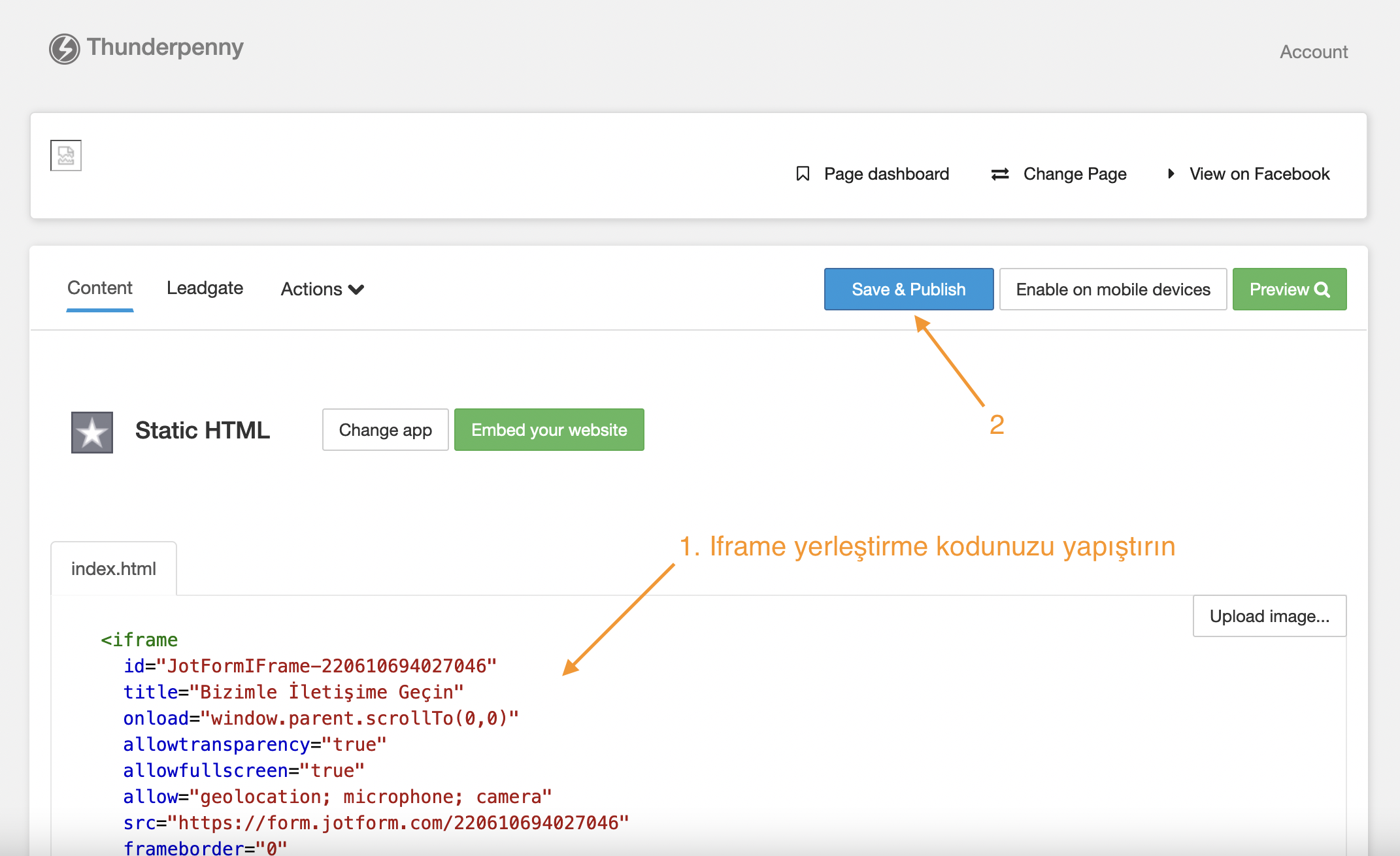 Facebook’a Form Eklemek (Özel iFrame Uygulaması ile) Image-5