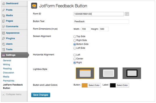 jotform wordpress