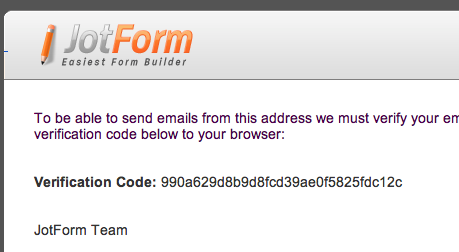send verification code to email
