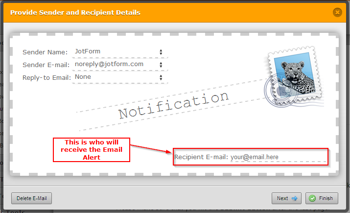 Email уведомление