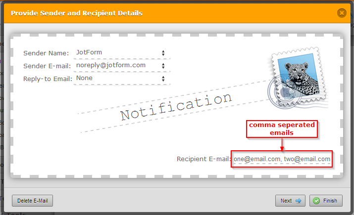 Email received notification. Email received notification