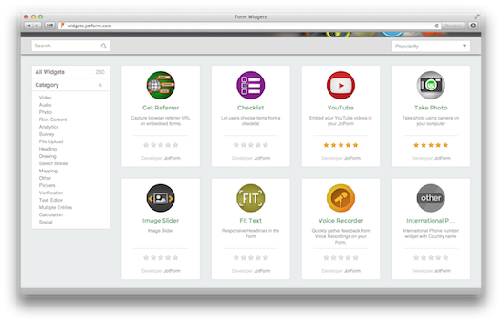 Form Widgets