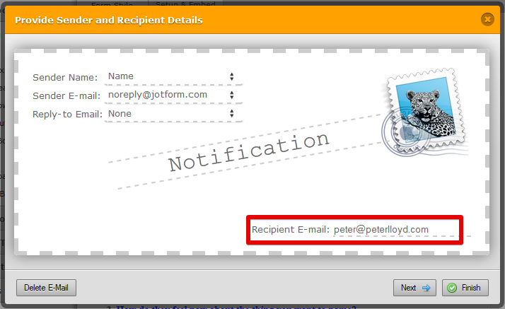 Change email recipient? Image 1 Screenshot 20