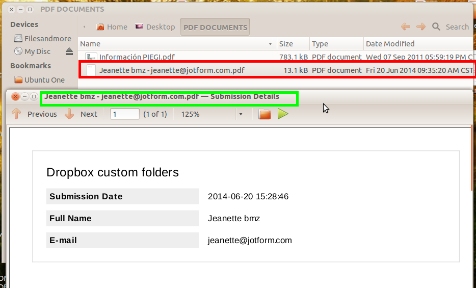 Dropbox integration change submission details Image 1 Screenshot 20