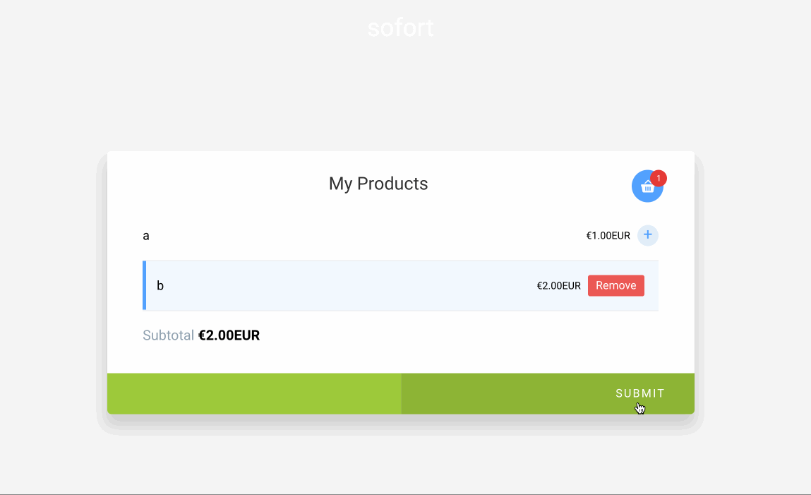 Redirect to Sofort
