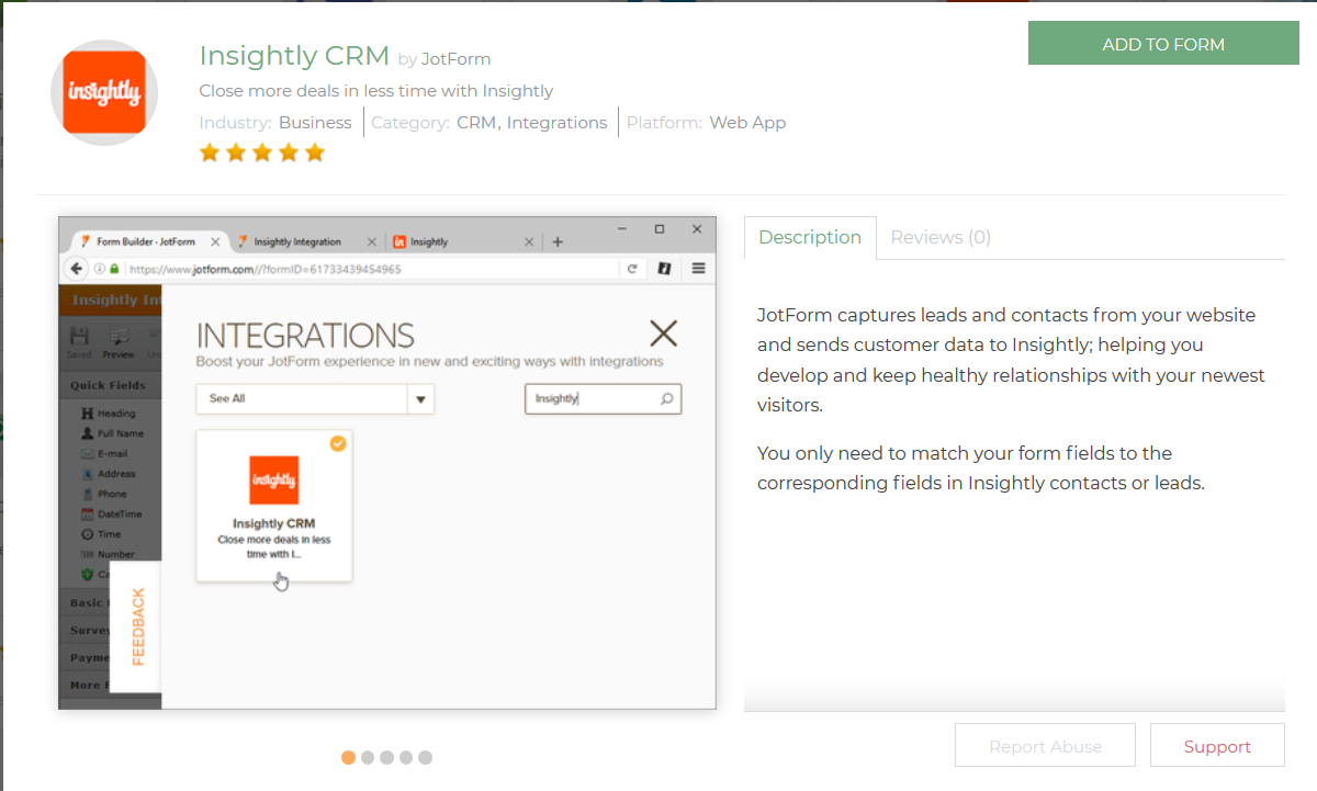 What CRM APP doest JotForm Integrate with? Image 1 Screenshot 30