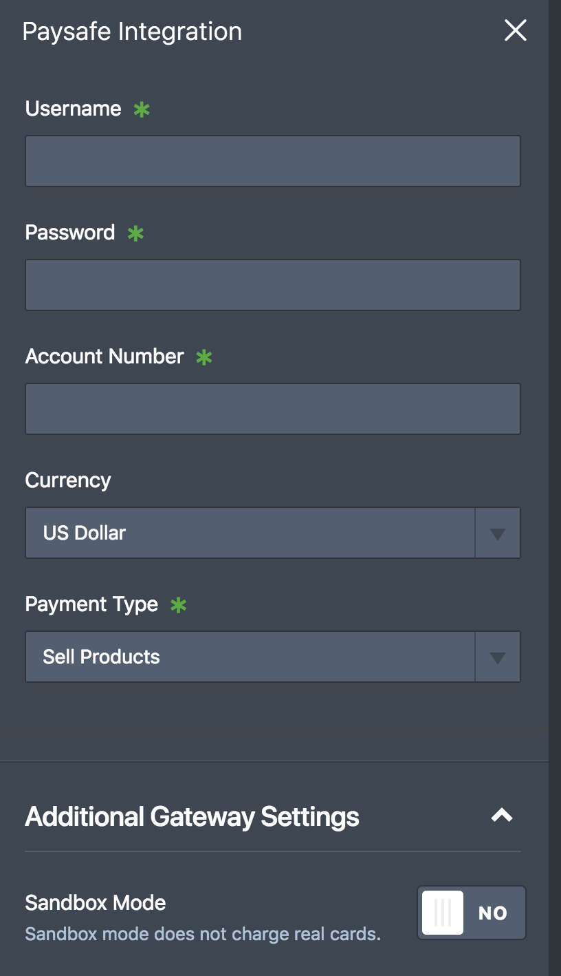 Paysafe Integration
