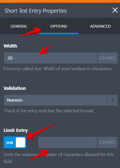 Can I put a restriction on a short text box element? Image 1 Screenshot 20