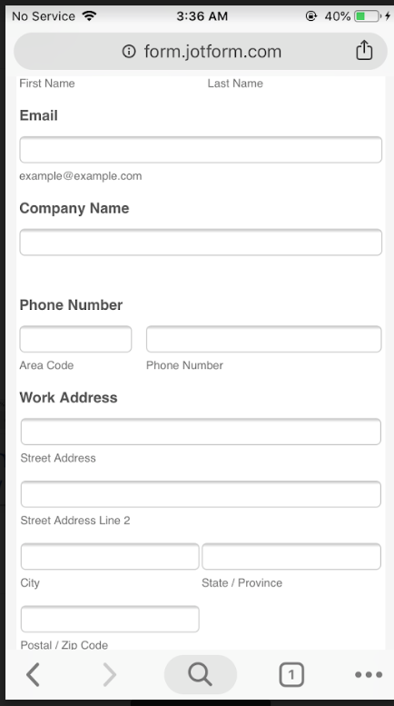 Forms not appearing on mobile devices? Image 1 Screenshot 20