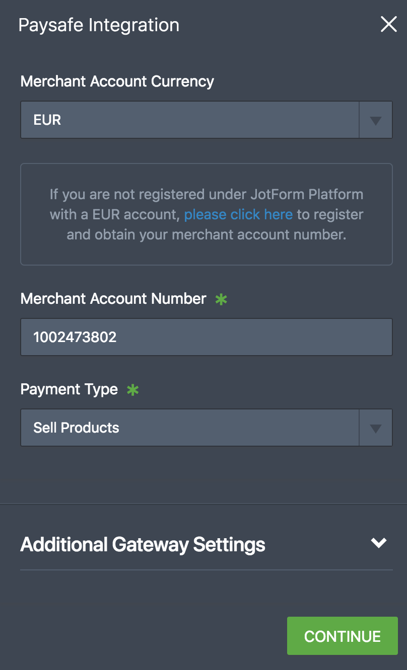 paysafe right panel