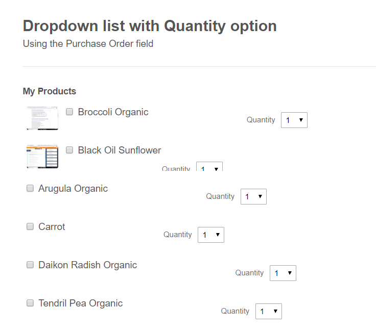 Regular drop down menu with an addition to select a quantity? Image 1 Screenshot 20